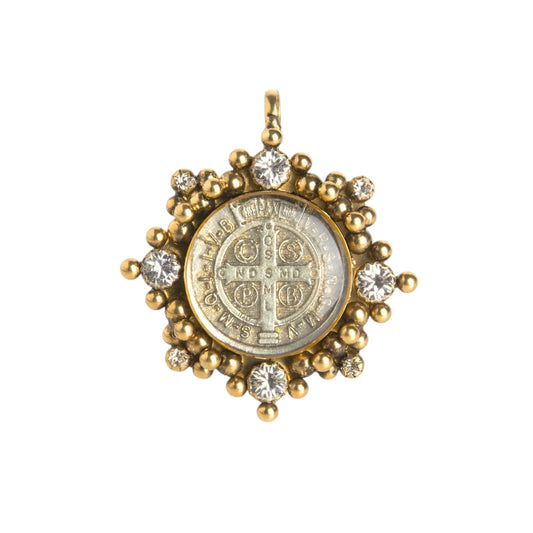 VIRGINS SAINTS & ANGELS VSA Cloister San Benito Medallion in Gold