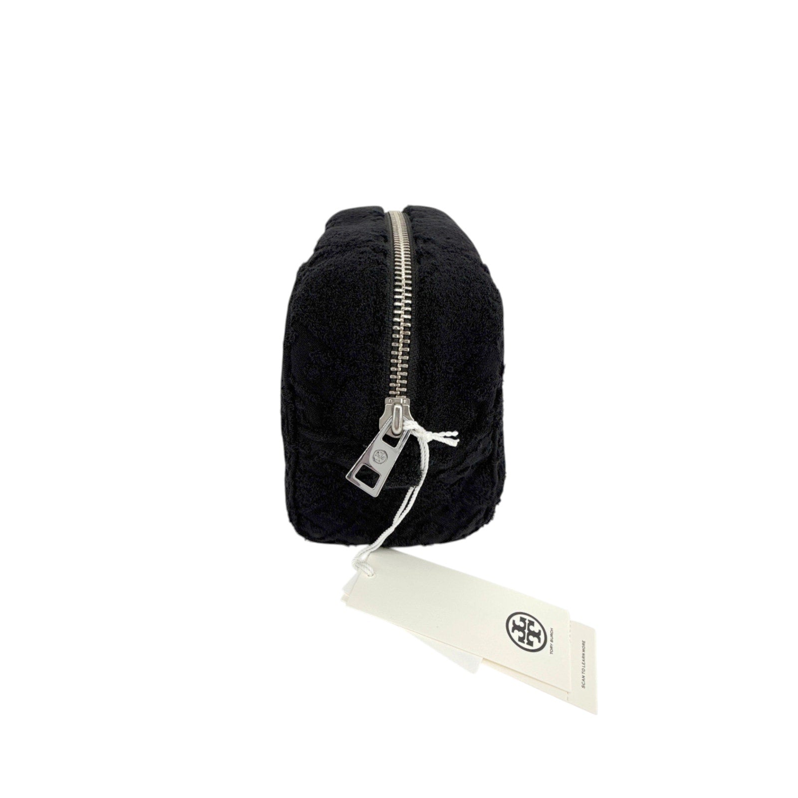 TORY BURCH T Monogram Terry Pouch in Black Tory Burch