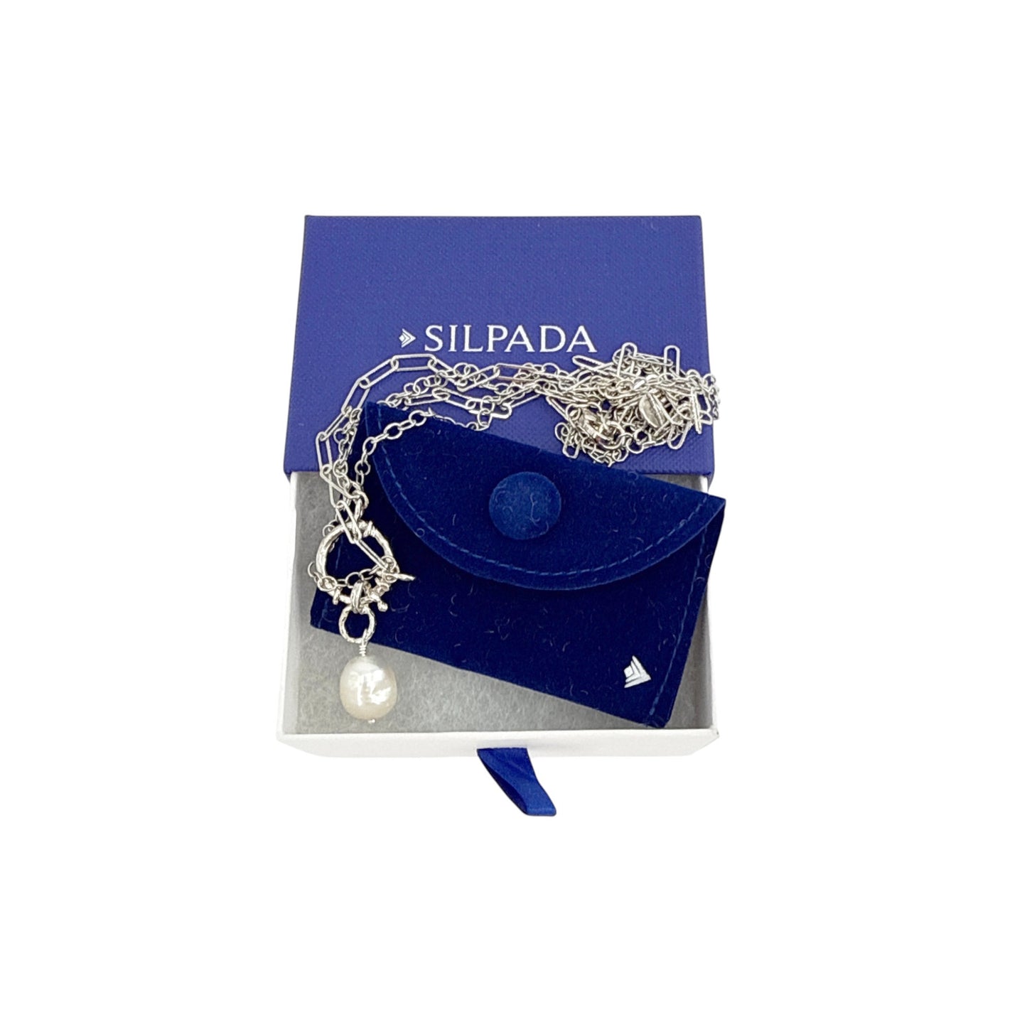 SILPADA Pretty Changes Sterling Silver Freshwater Pearl Pendant Necklace