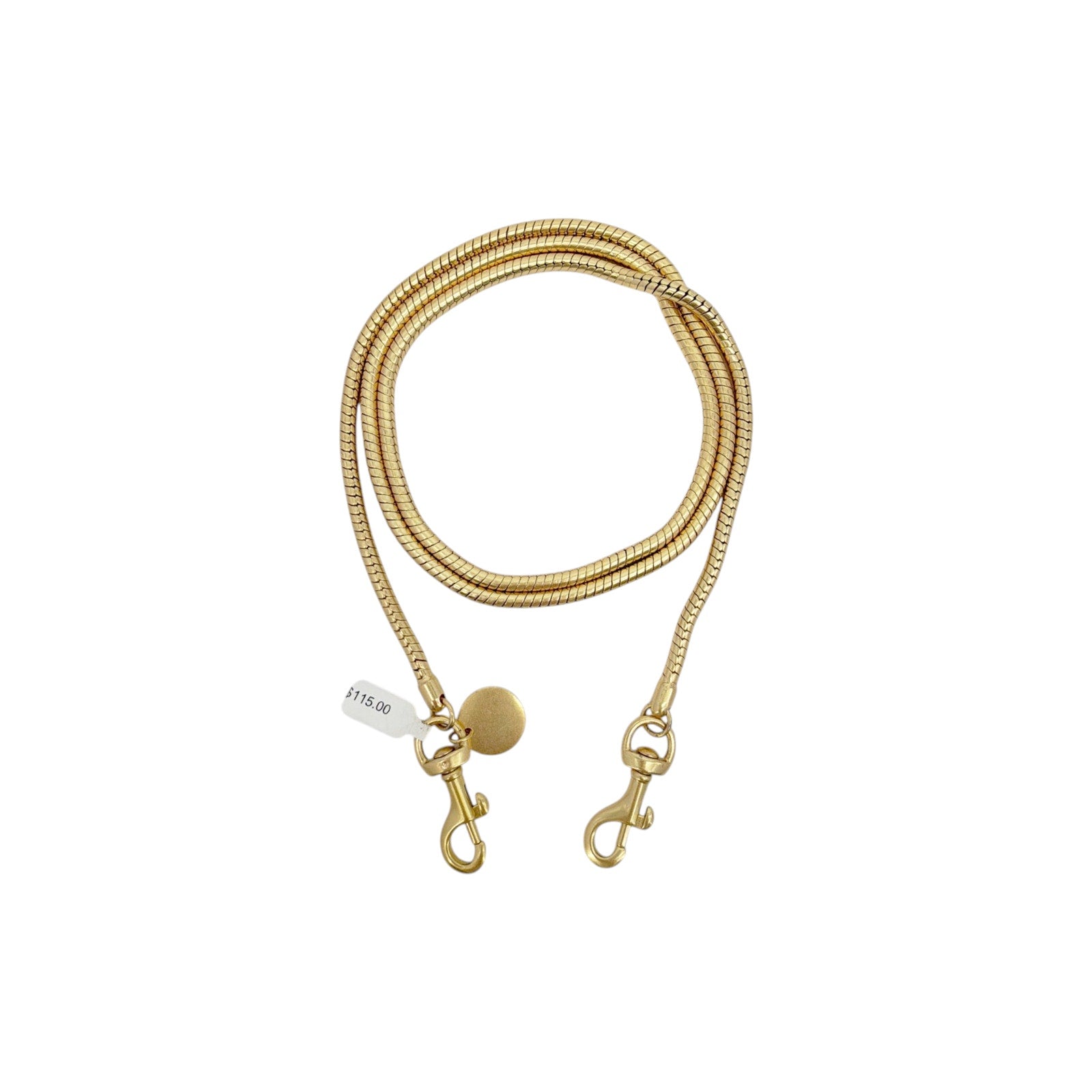 CLARE V. Snake Chain Crossbody Strap in Gold Clare V.