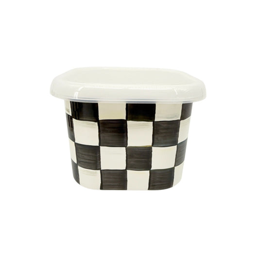 MACKENZIE-CHILDS Courtly Check Enamel Deep Squarage Bowl || Large