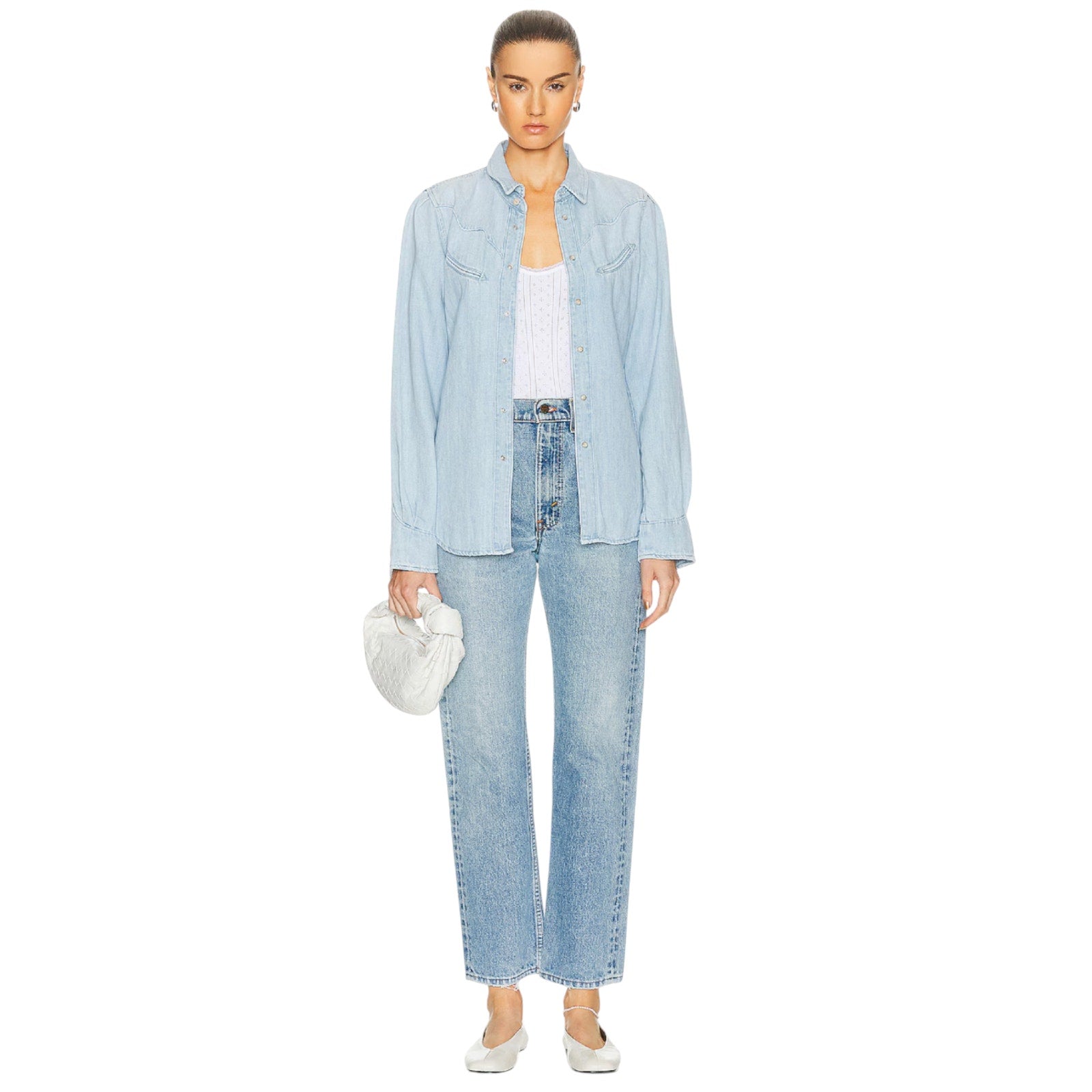 MOTHER The Ex Rodeo Shirt in Birds and Bees S