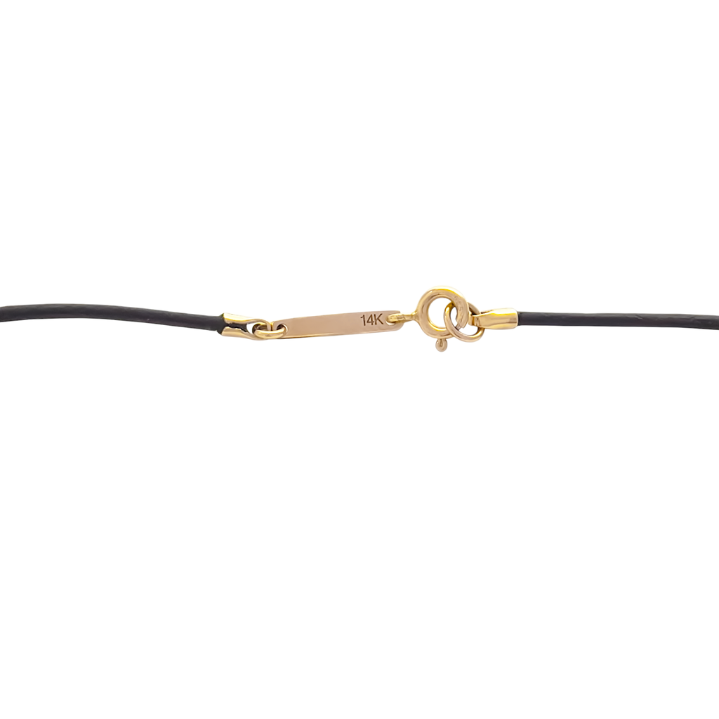 ZOE CHICCO 14k Gold Leather Cord Necklace in Black Zoe Chicco