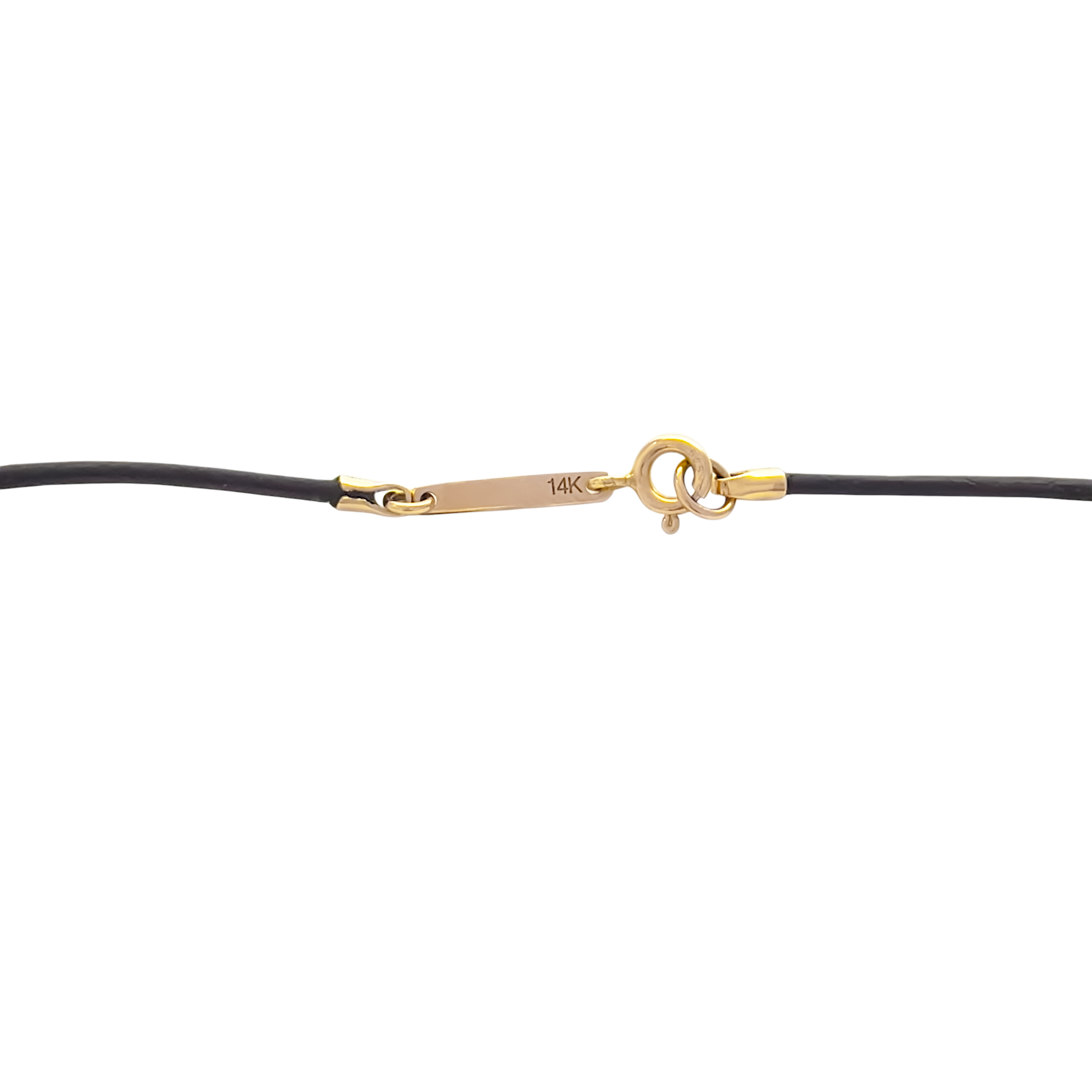 ZOE CHICCO 14k Gold Leather Cord Necklace in Black Zoe Chicco