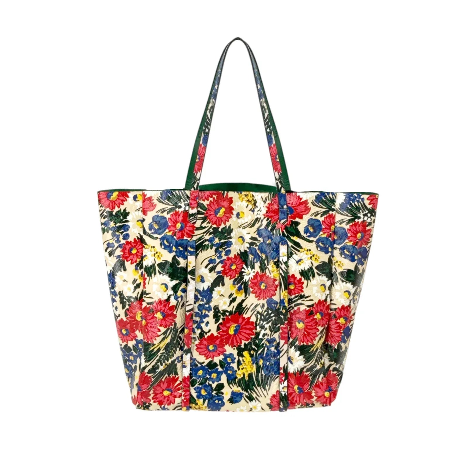 BALENCIAGA Everyday Floral Leather Tote Bag - flyKAMP