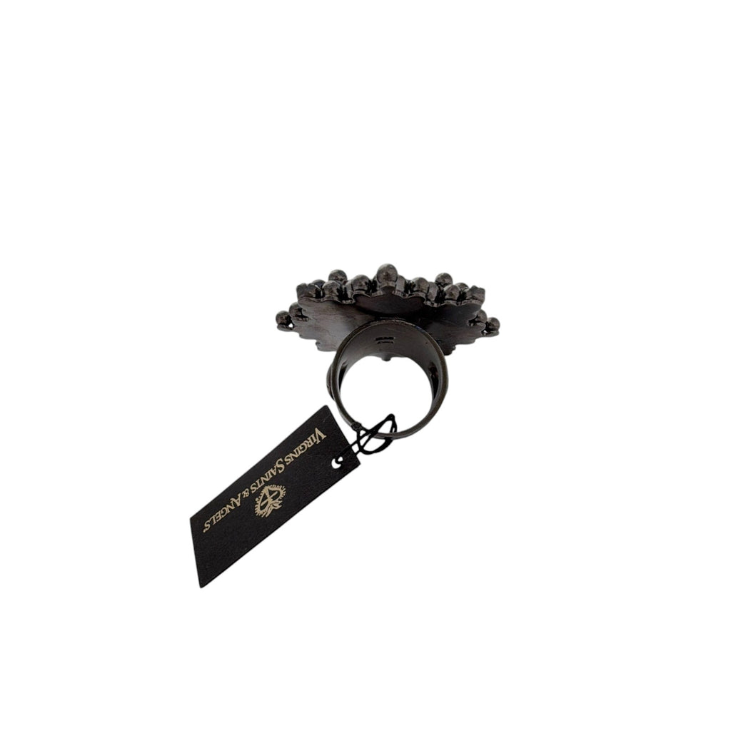VIRGINS SAINTS & ANGELS VSA Cloister San Benito Ring in Gunmetal 6.5 Virgins Saints & Angels