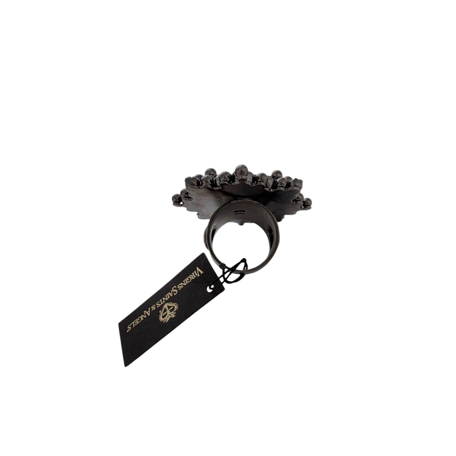 VIRGINS SAINTS & ANGELS VSA Cloister San Benito Ring in Gunmetal 6.5 Virgins Saints & Angels