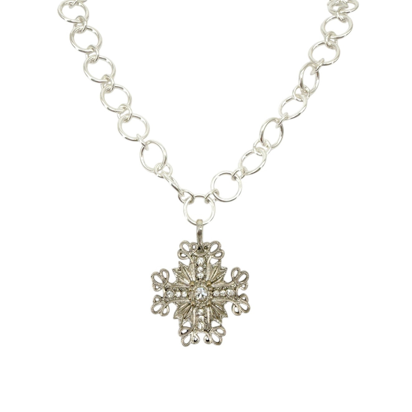 VIRGINS SAINTS & ANGELS VSA The Betty Chain with Electra Cross Medallion Silver