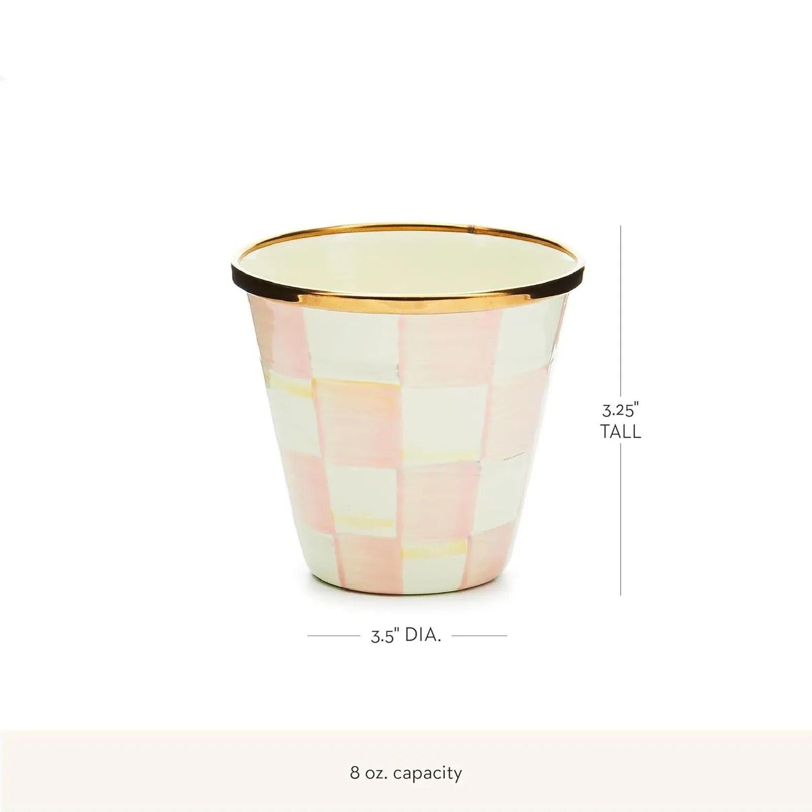 MACKENZIE-CHILDS Herb Pots in Rosy Check Set of 3 - flyKAMP