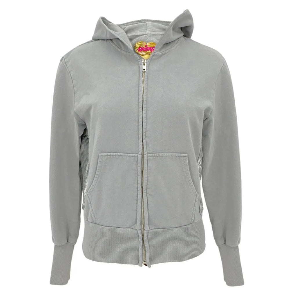 PRIMP Sequin Zip Hoodie in Grey & Silver S - flyKAMP