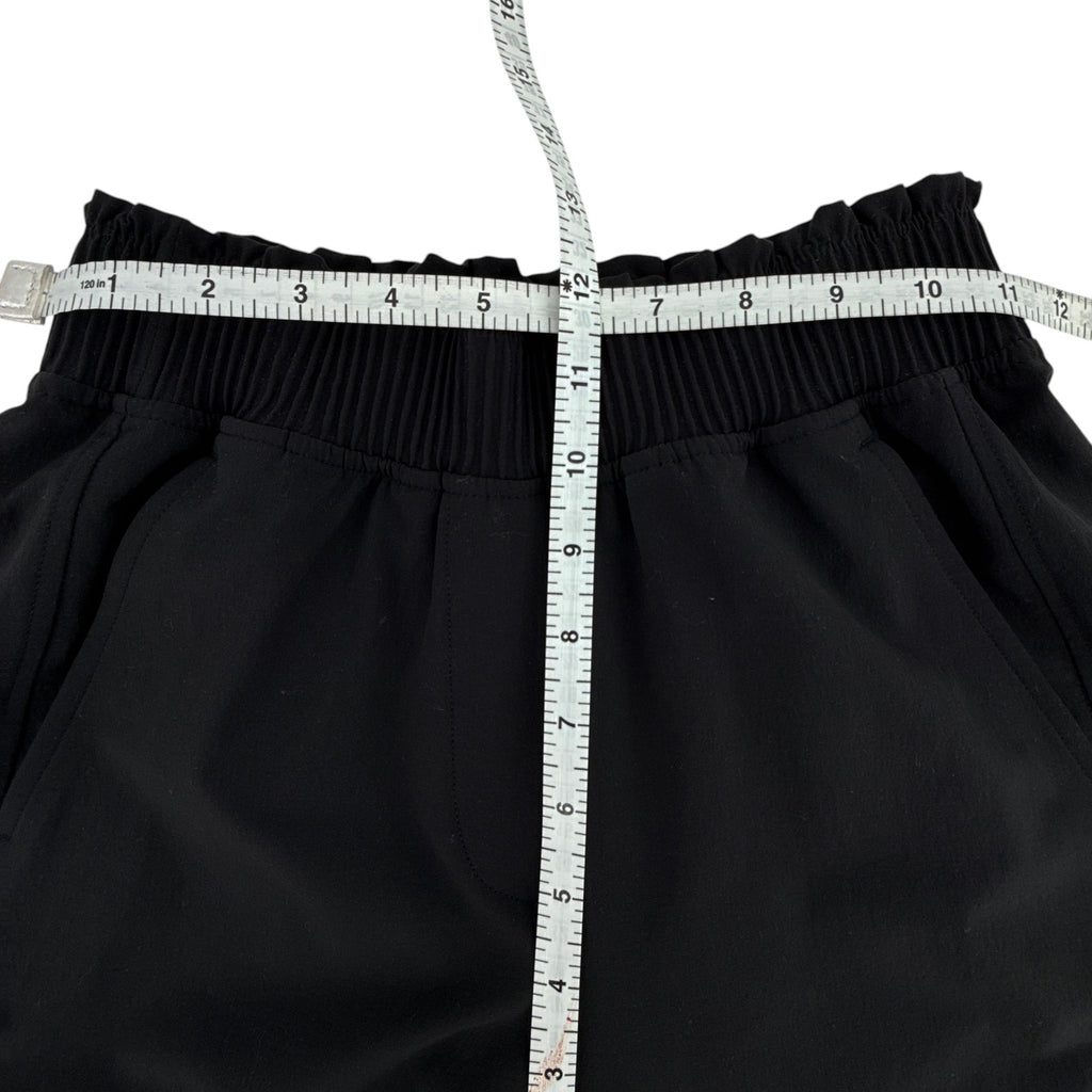 LULULEMON Stretch Woven Ruffle-Waist HR Short 9" in Black XXS Lululemon Athletica