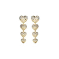 BAUBLEBAR Isabelle Pavé Heart Linear Drop Earrings - flyKAMP