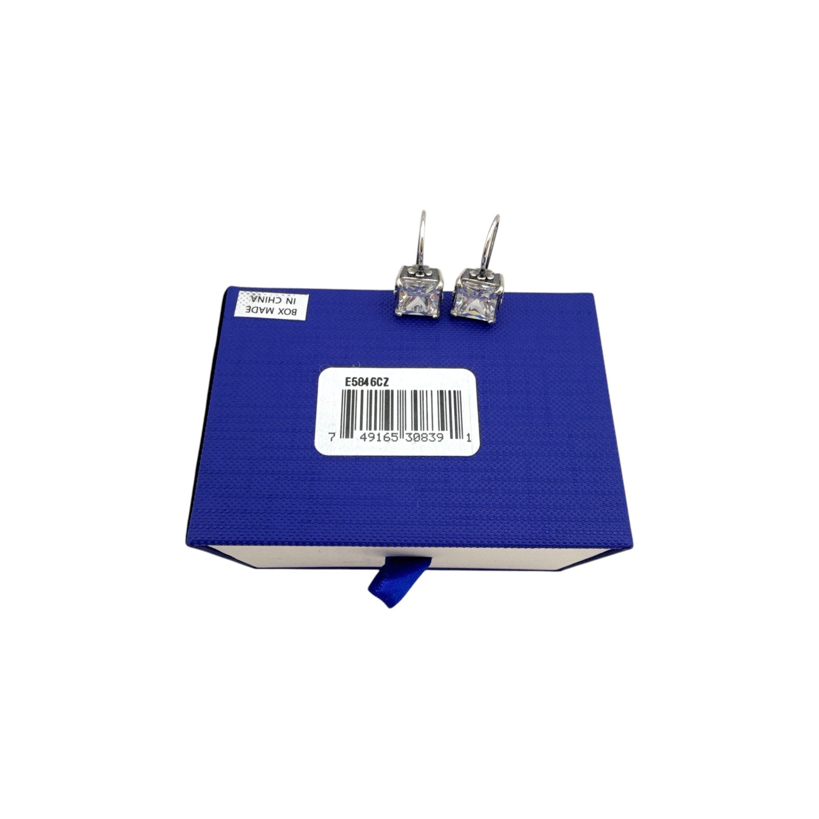 SILPADA Crystal Clear Silver Cubic Zirconia Drop Earrings