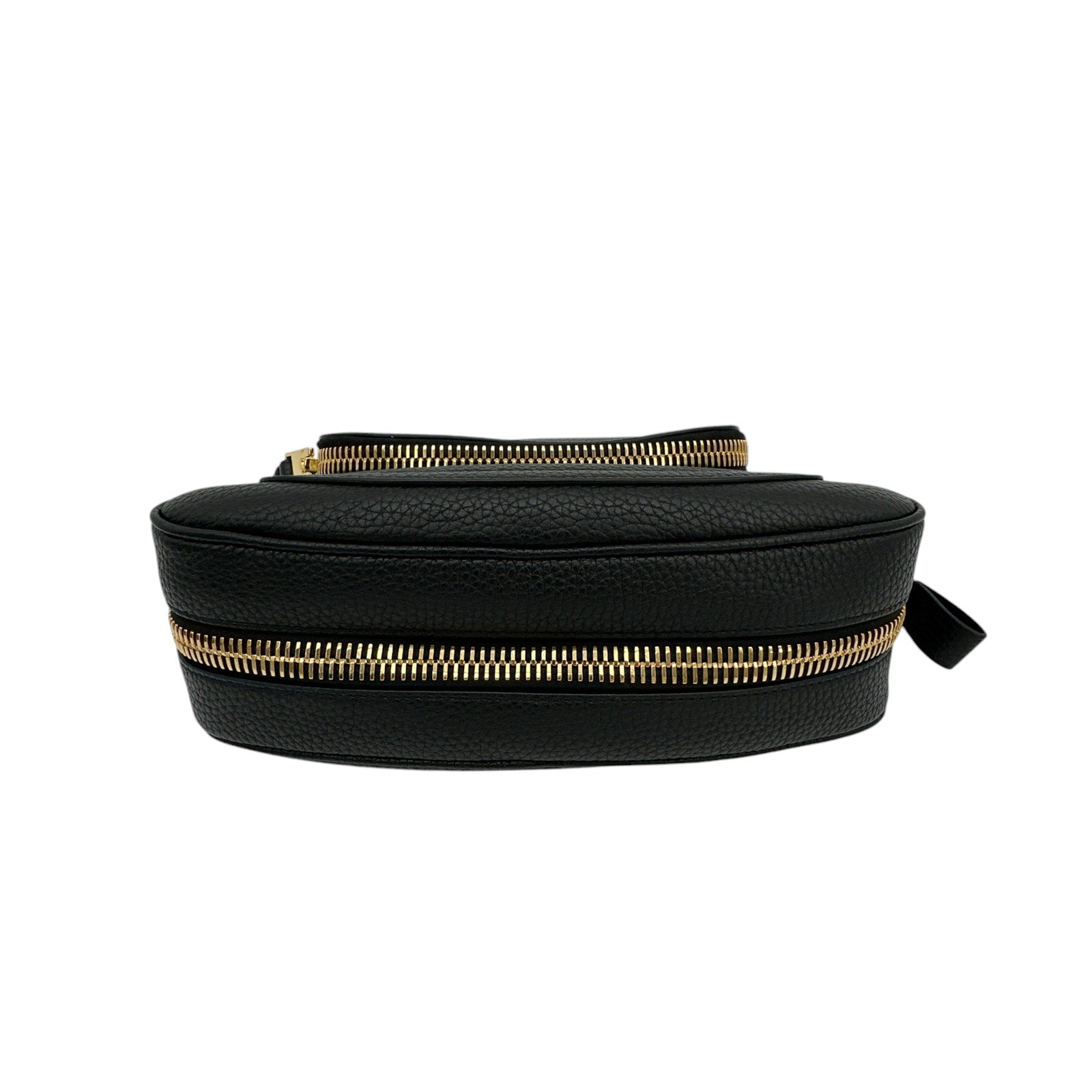 TOM FORD Jennifer Medium Double Strap Bag in Black Grained Leather Tom Ford