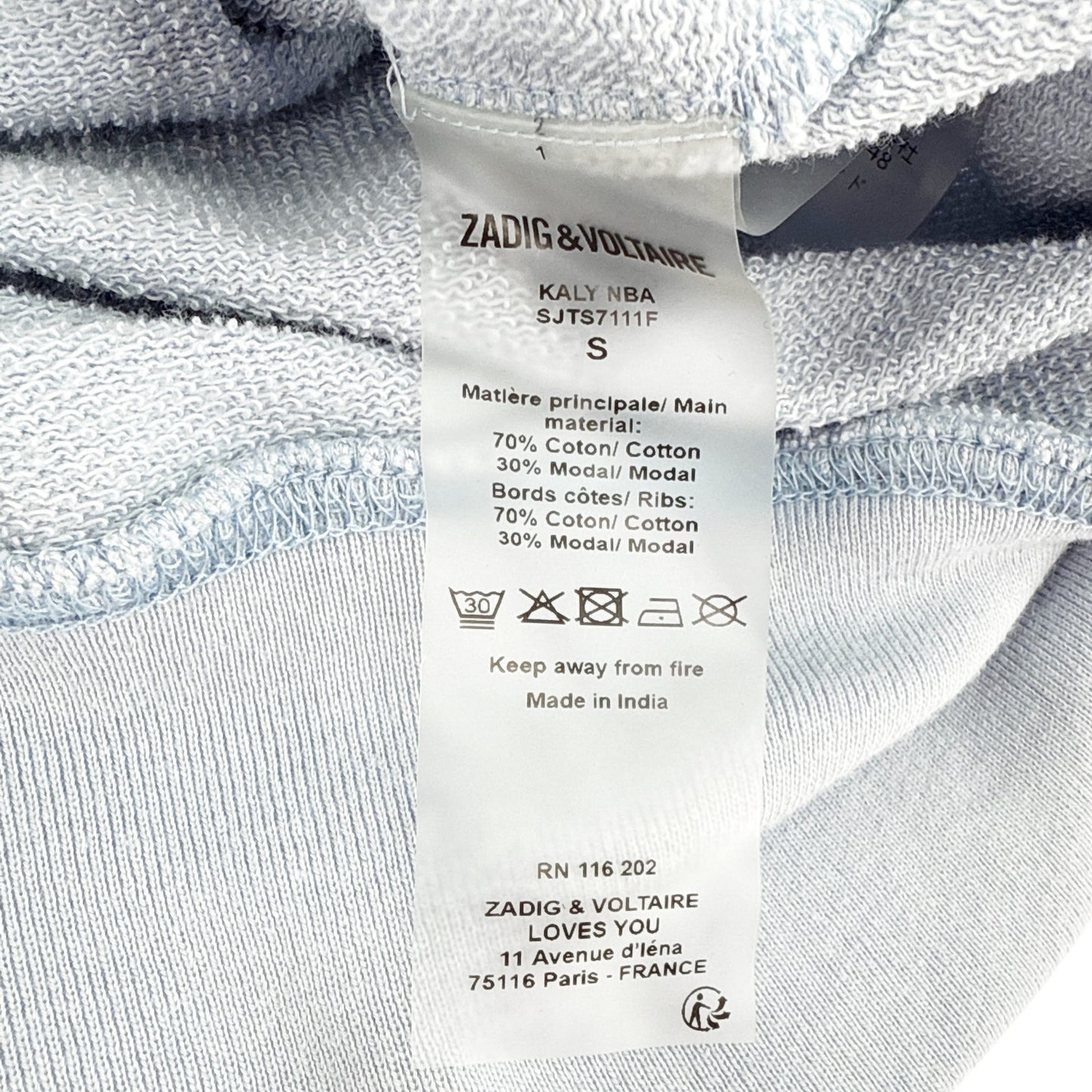 ZADIG & VOLTAIRE Kaly NBA LA Clippers Sweatshirt in Bleu S