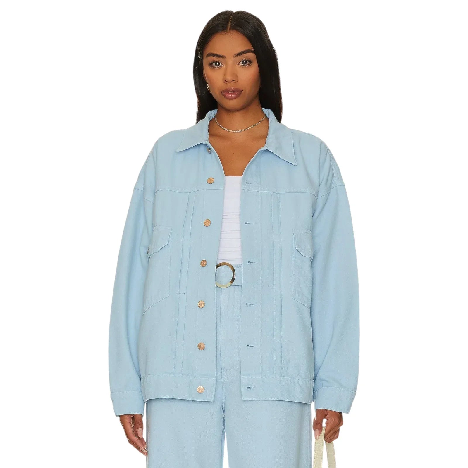 MOTHER Denim SNACKS! The Big Bite Jacket in Blue Barrymore XS - flyKAMP