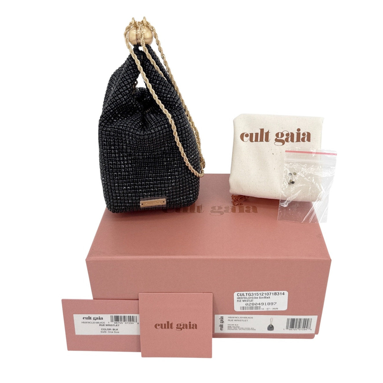 CULT GAIA Rue Wristlet Bag in Black