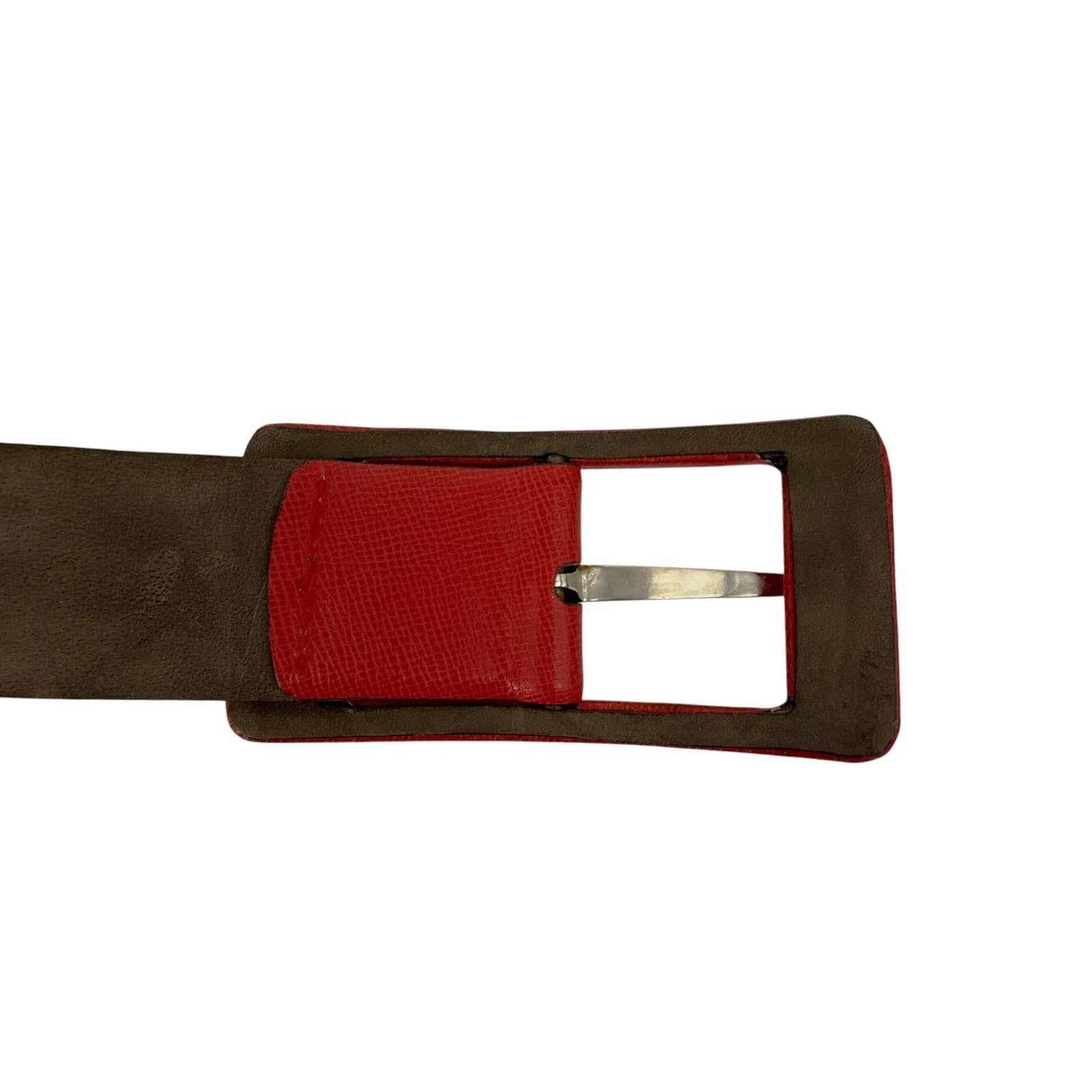 Jil SANDER Leather Belt with Leather Buckle in Red XS - flyKAMP