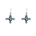VIRGINS SAINTS & ANGELS VSA Ice Cross Earrings in Silver & Aqua - flyKAMP