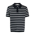 SANDRO Pablo Striped Polo in Fond Marine XXL - flyKAMP