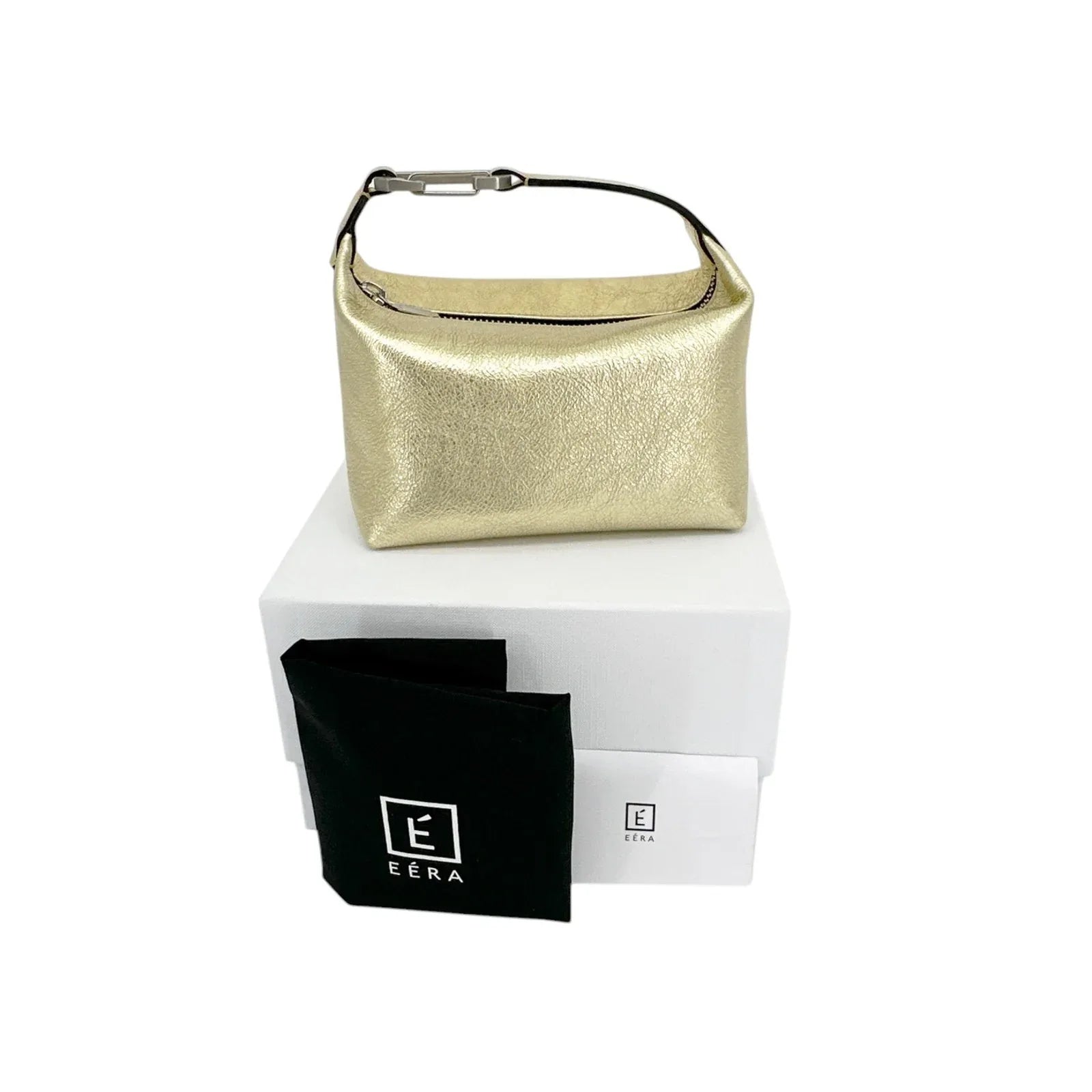 EERA Metallic Moon Bag in Laminated Gold - flyKAMP