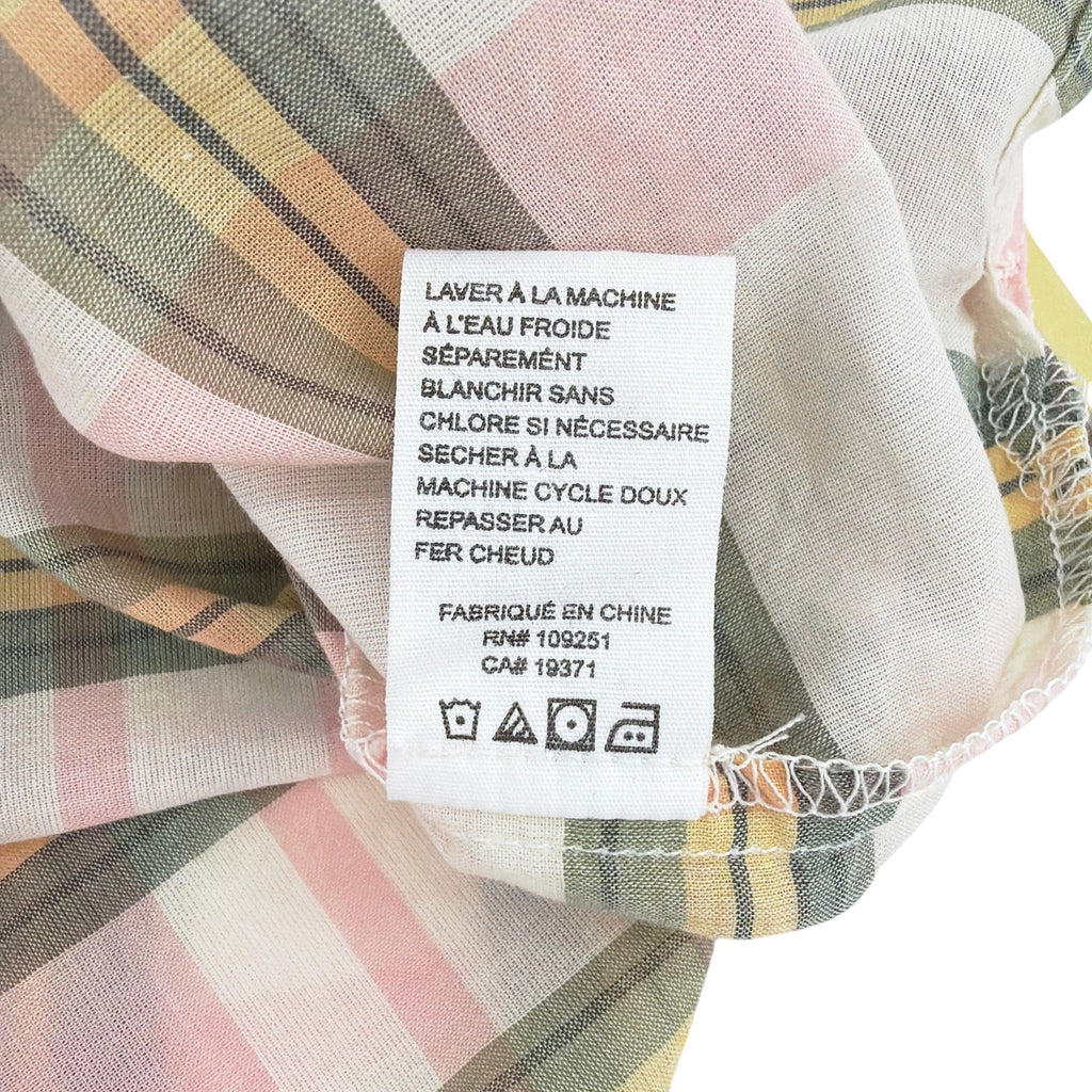 BIRDS of PARADIS by TROVATA Bailey Blouse in Pomelo Plaid M Birds of Paradis by Trovata