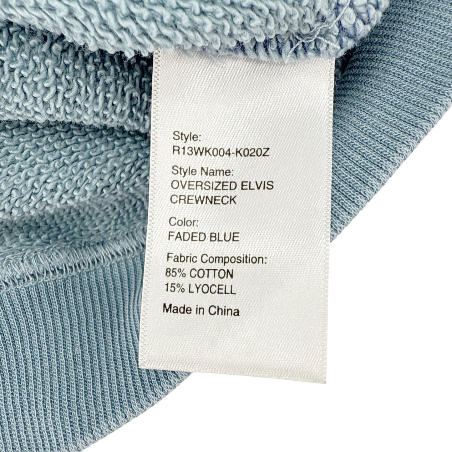 R13 Oversized Elvis Crewneck Sweatshirt XXS