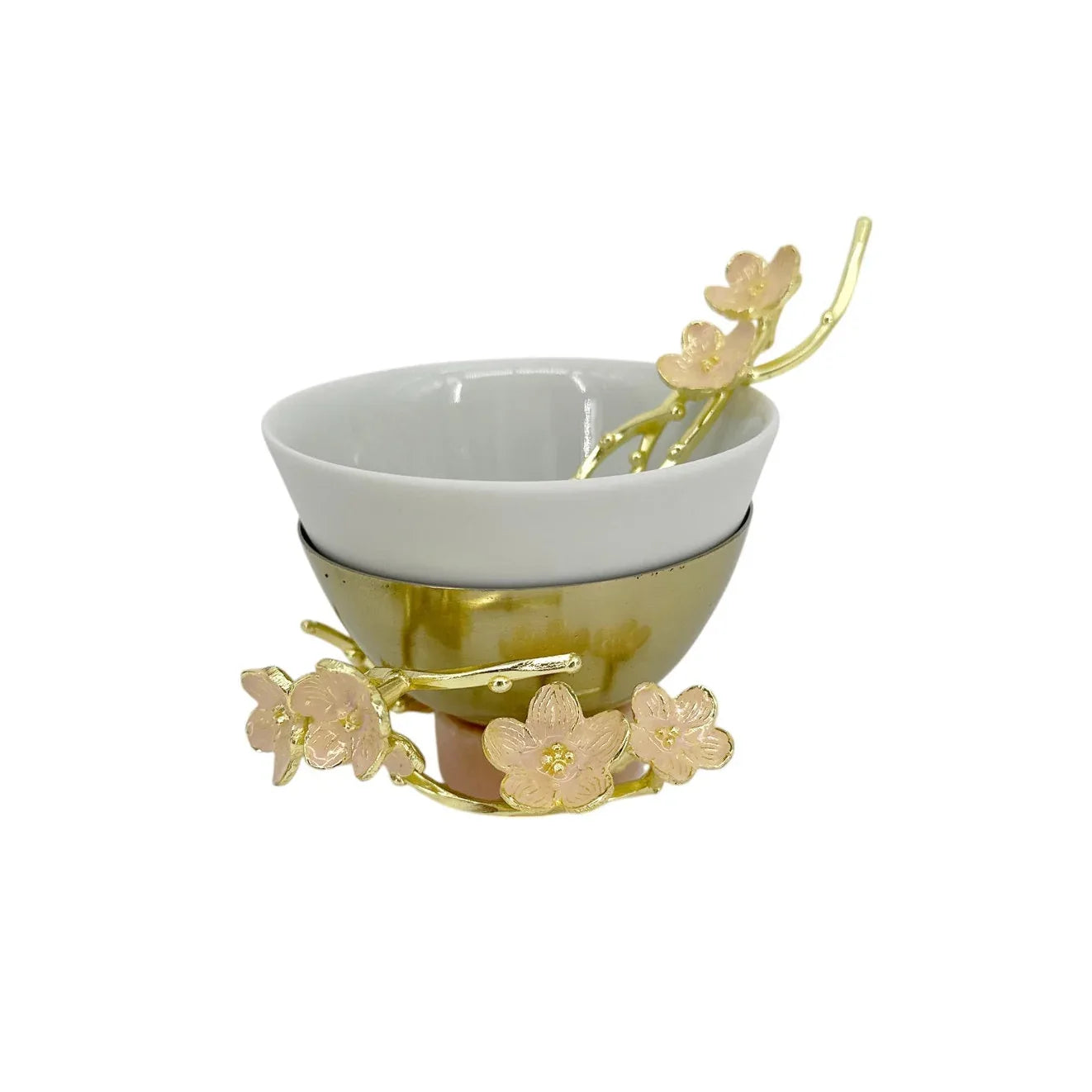 MICHAEL ARAM Cherry Blossom Porcelain Small Bowl with Spoon - flyKAMP