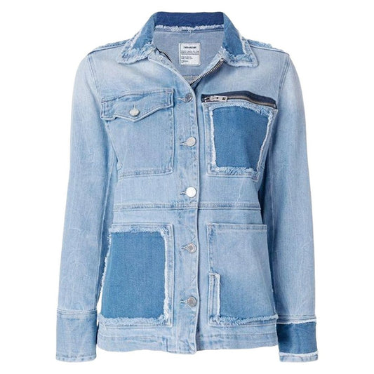 ZADIG & VOLTAIRE Kick Destroy Denim Jacket XS