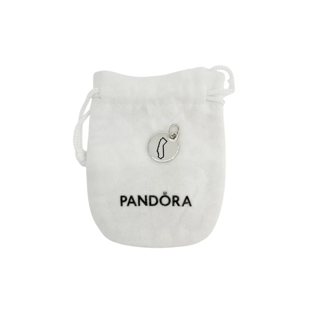 PANDORA California State Round Dangle Pendant Charm in Silver - flyKAMP
