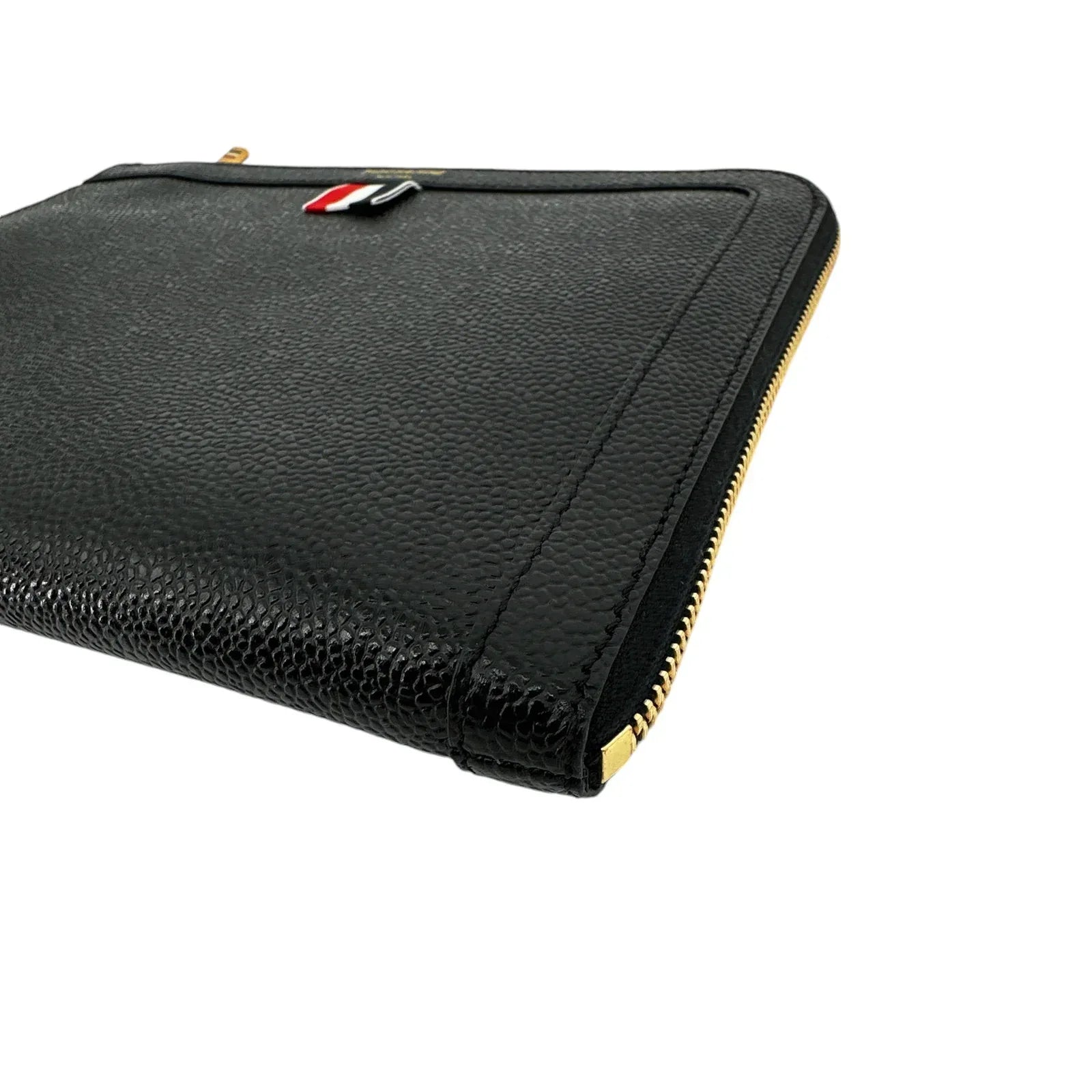 THOM BROWNE Mini Pebble Grain Gusset Folio - flyKAMP