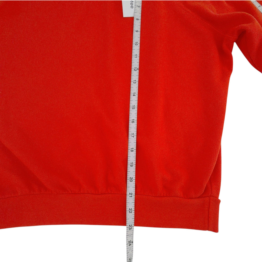 PERFECTWHITETEE Alexi French Terry Sweatshirt in Tomato S perfectwhitetee