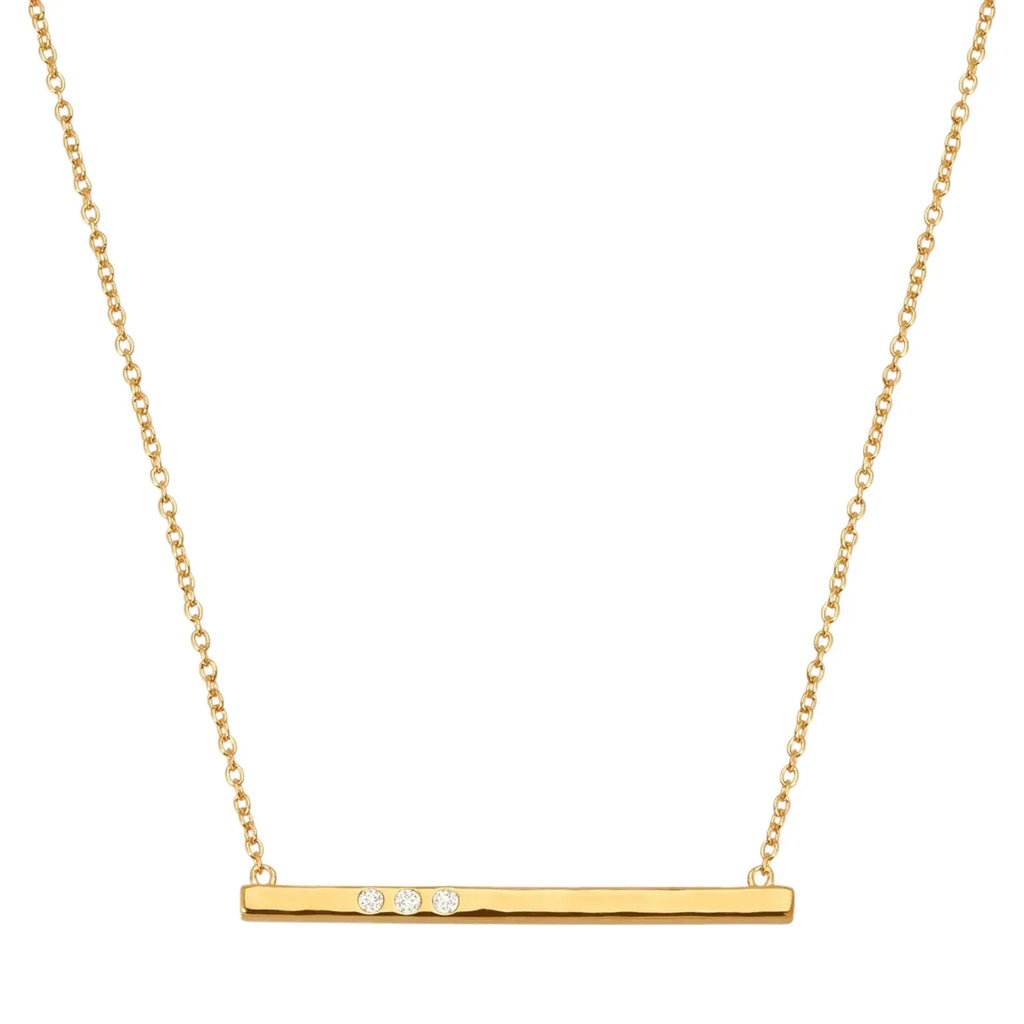 SILPADA Dotted Line Pendant Necklace in Gold-Plated Silver - flyKAMP