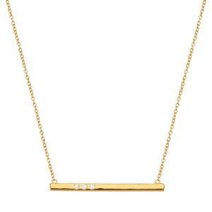 SILPADA Dotted Line Pendant Necklace in Gold-Plated Silver