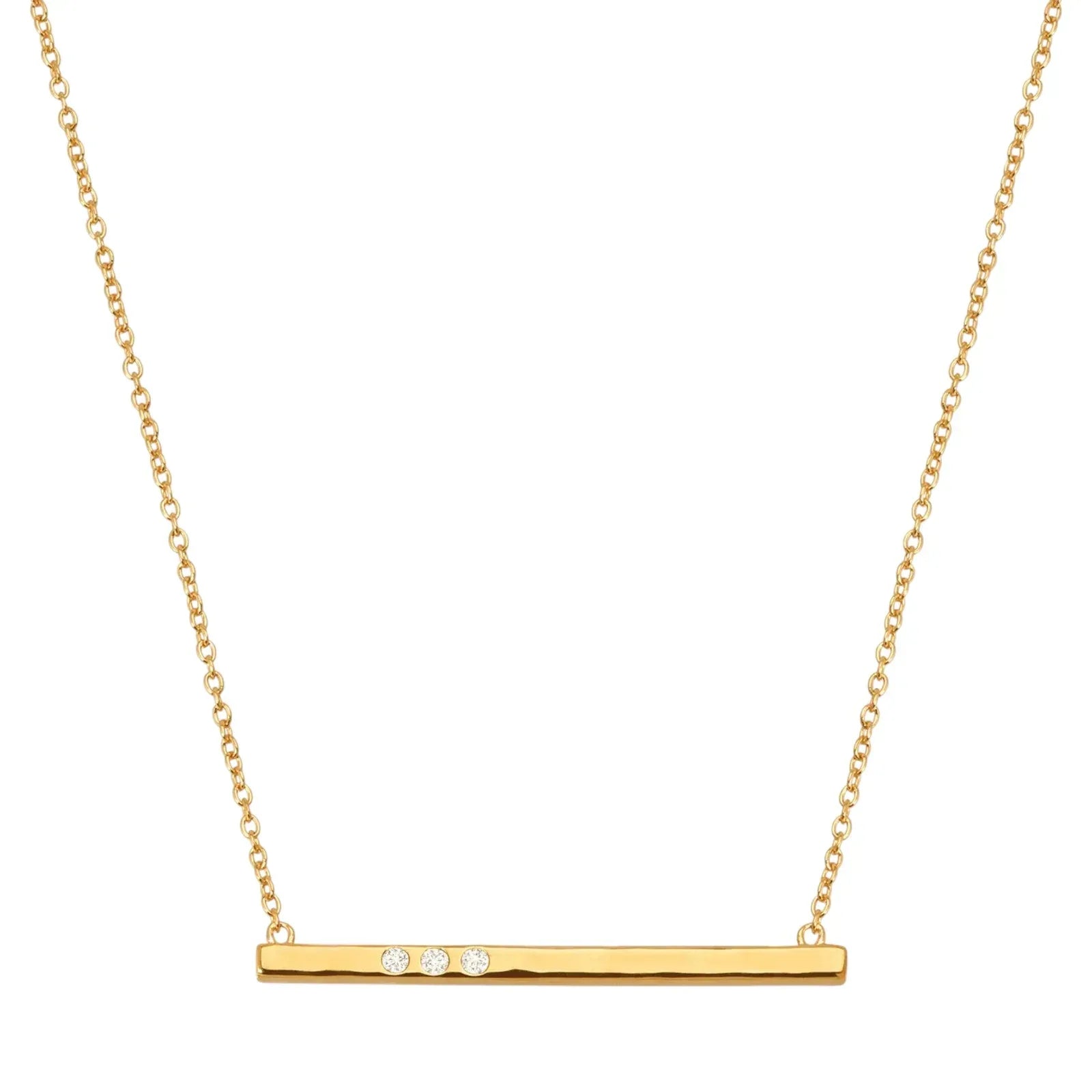 SILPADA Dotted Line Pendant Necklace in Gold-Plated Silver - flyKAMP