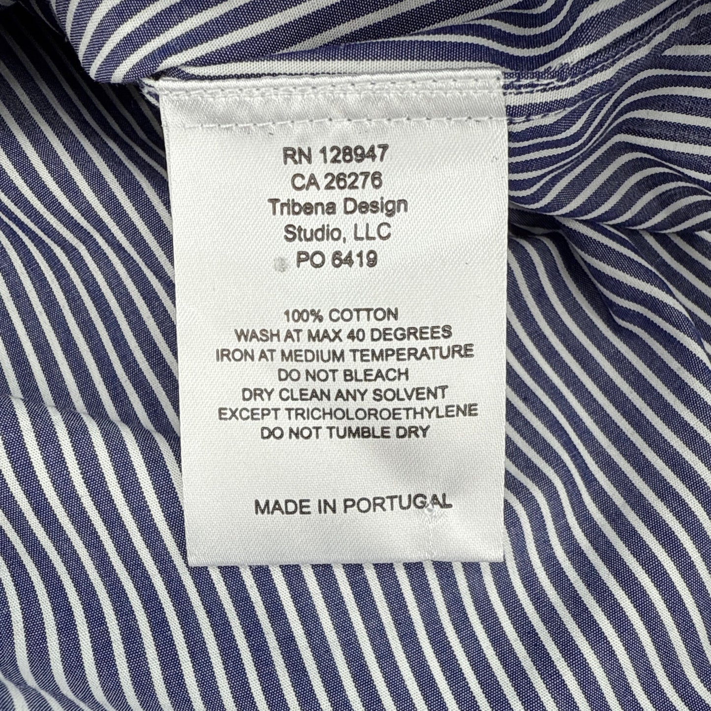 NILI LOTAN Yorke Shirt in Navy & White Stripe XS