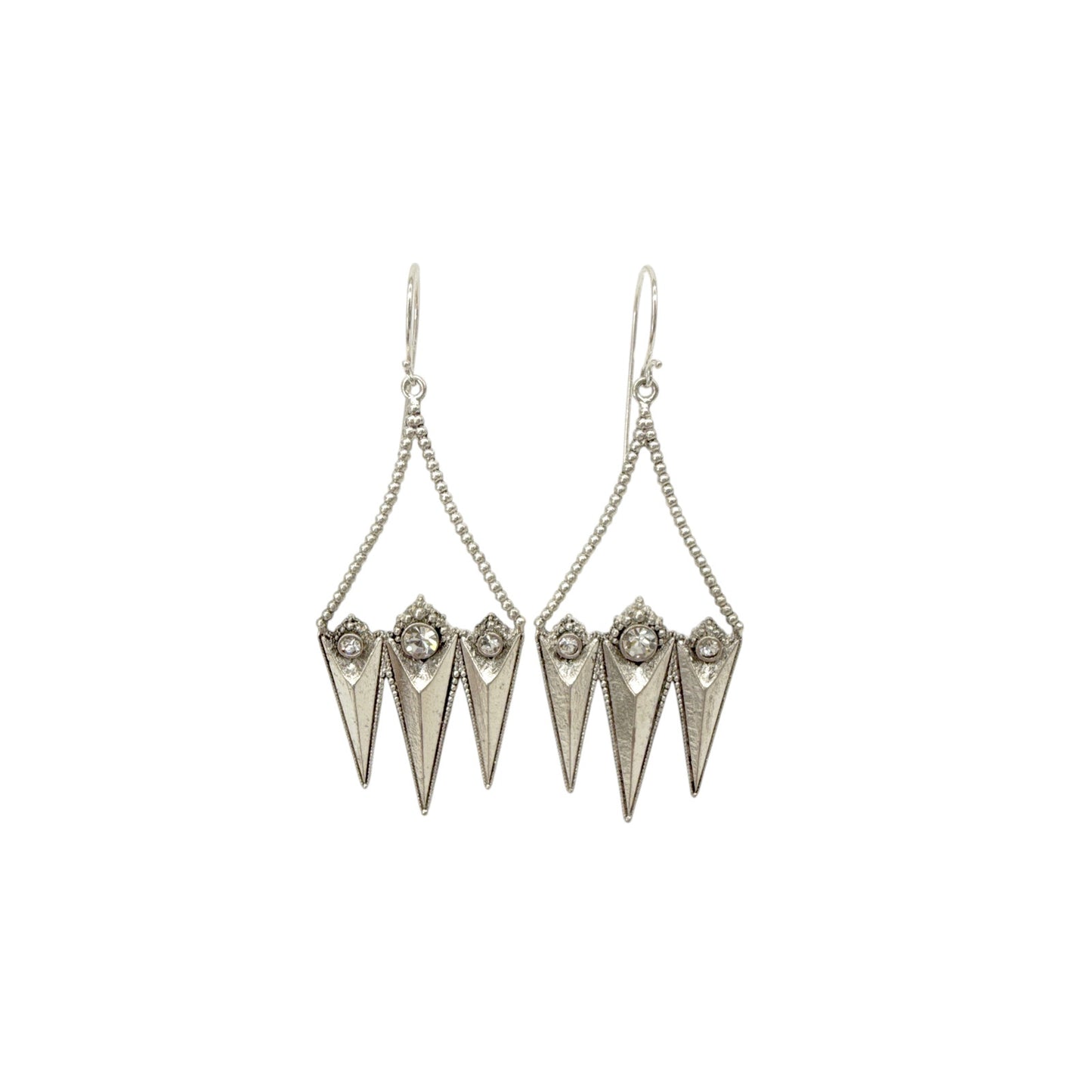 VIRGINS SAINTS & ANGELS VSA Electra Rays Hook Earrings in Silver