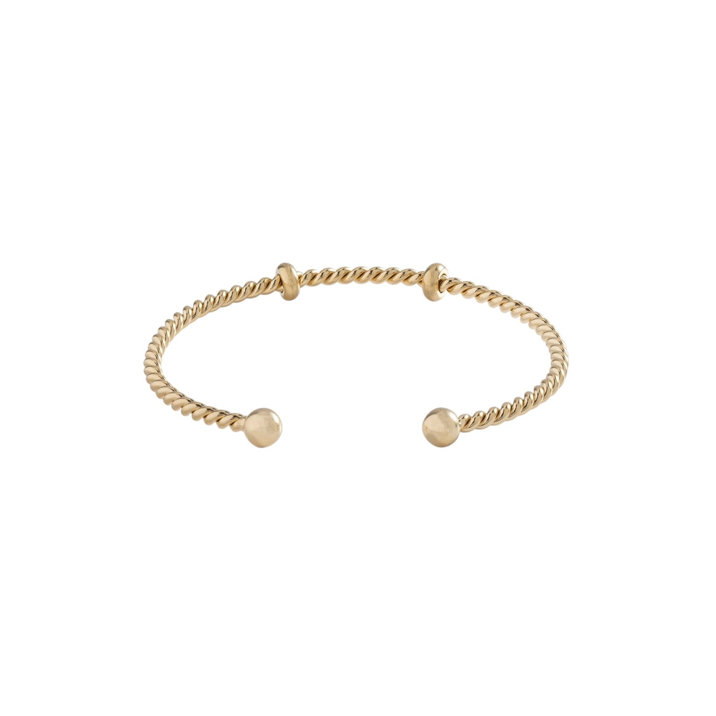 ALEX+ANI French Rope Charm Bracelet Cuff in Gold
