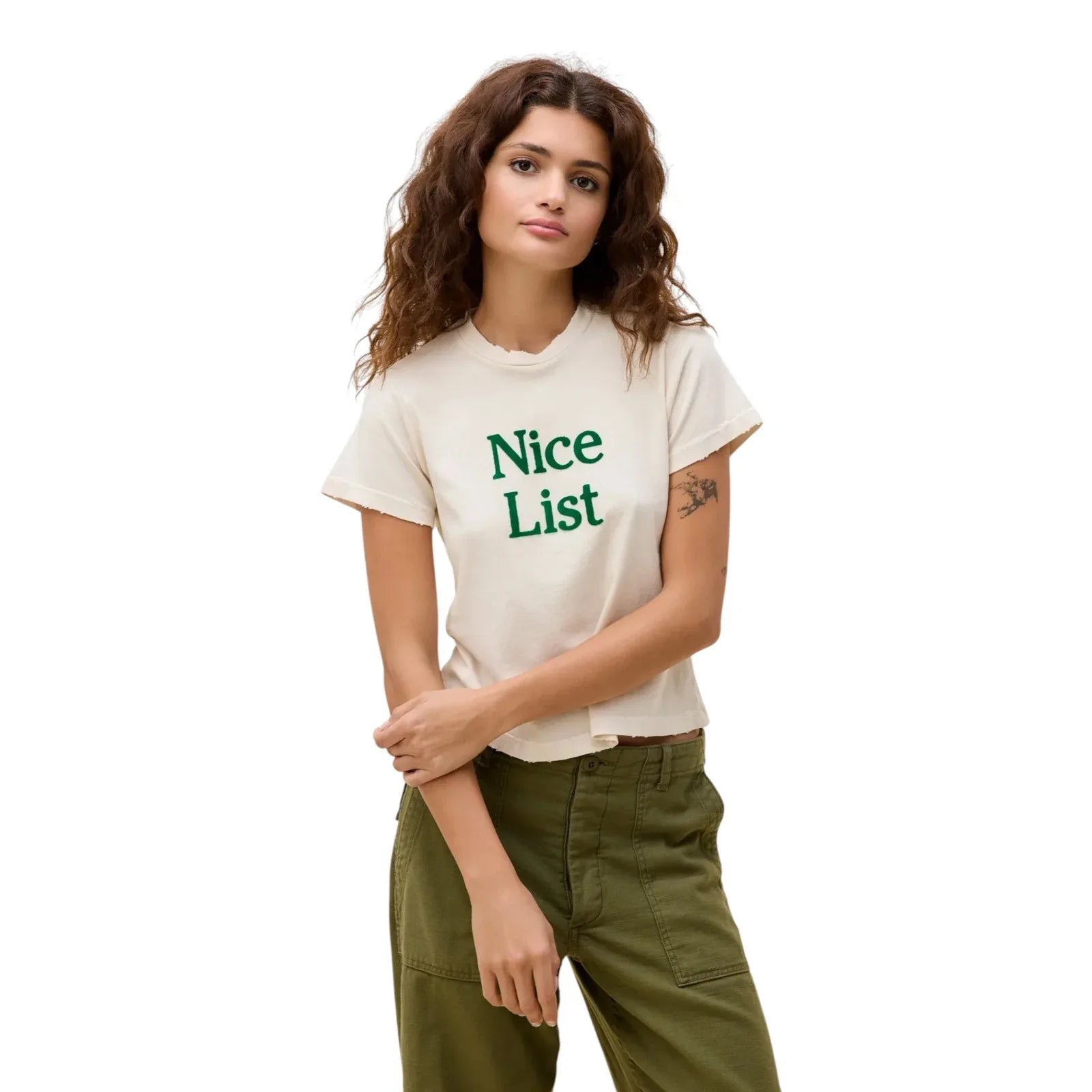 DAYDREAMER Nice List Vintage Tee in Dirty White M - flyKAMP