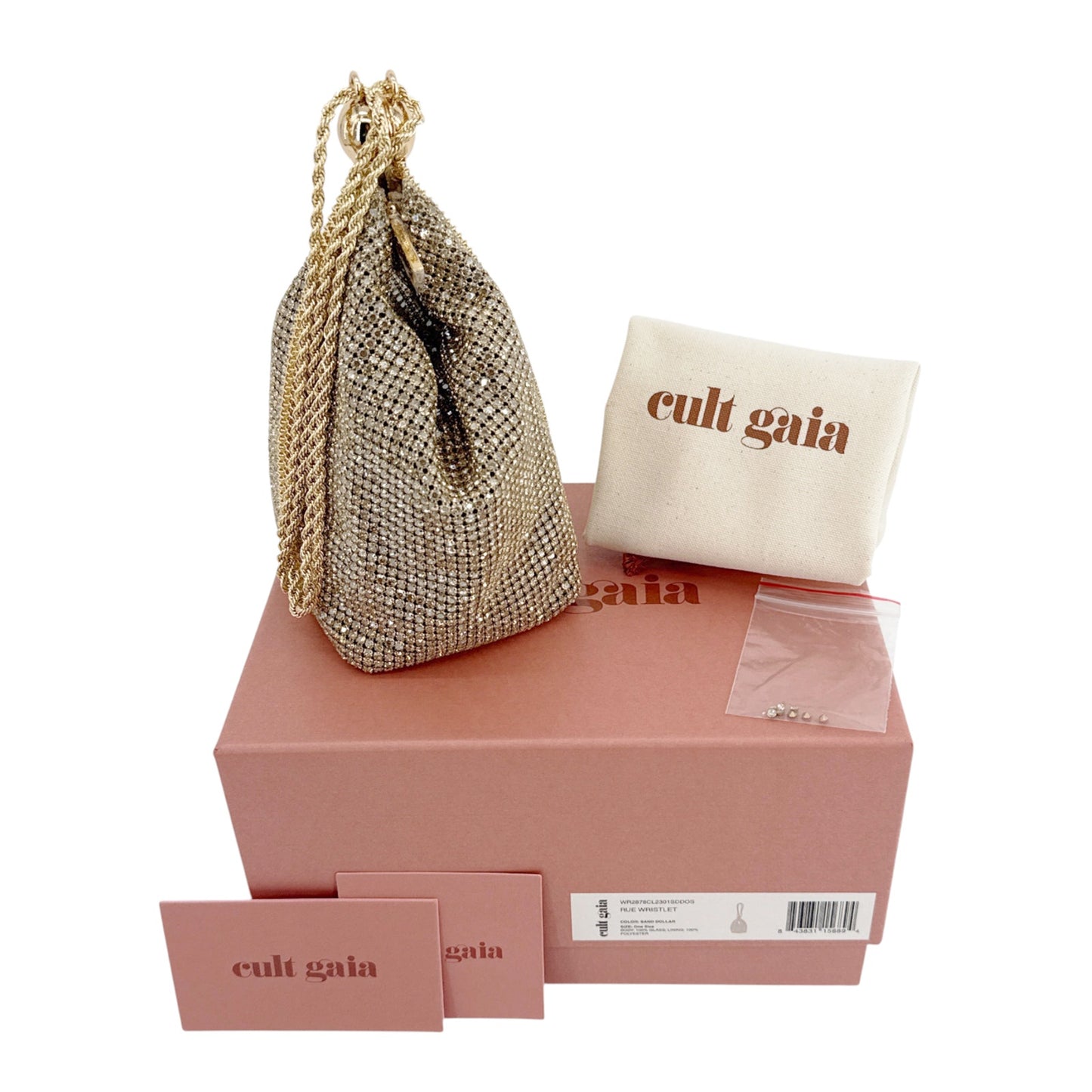 CULT GAIA Rue Wristlet Bag in Sand Dollar