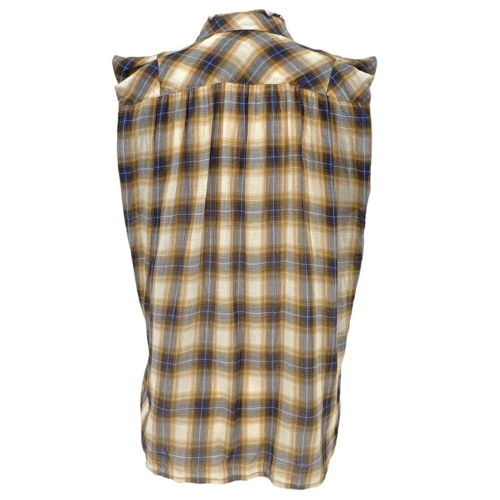 MARC JACOBS Ruffle Detail Plaid Blouse 2 - flyKAMP