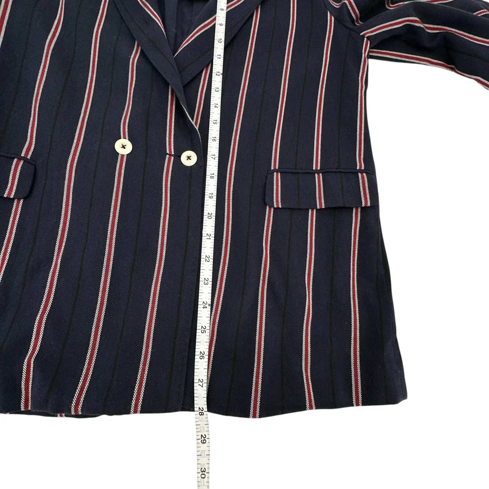 The GREAT. The Academy Blazer in Oxford Stripe 1|S - flyKAMP