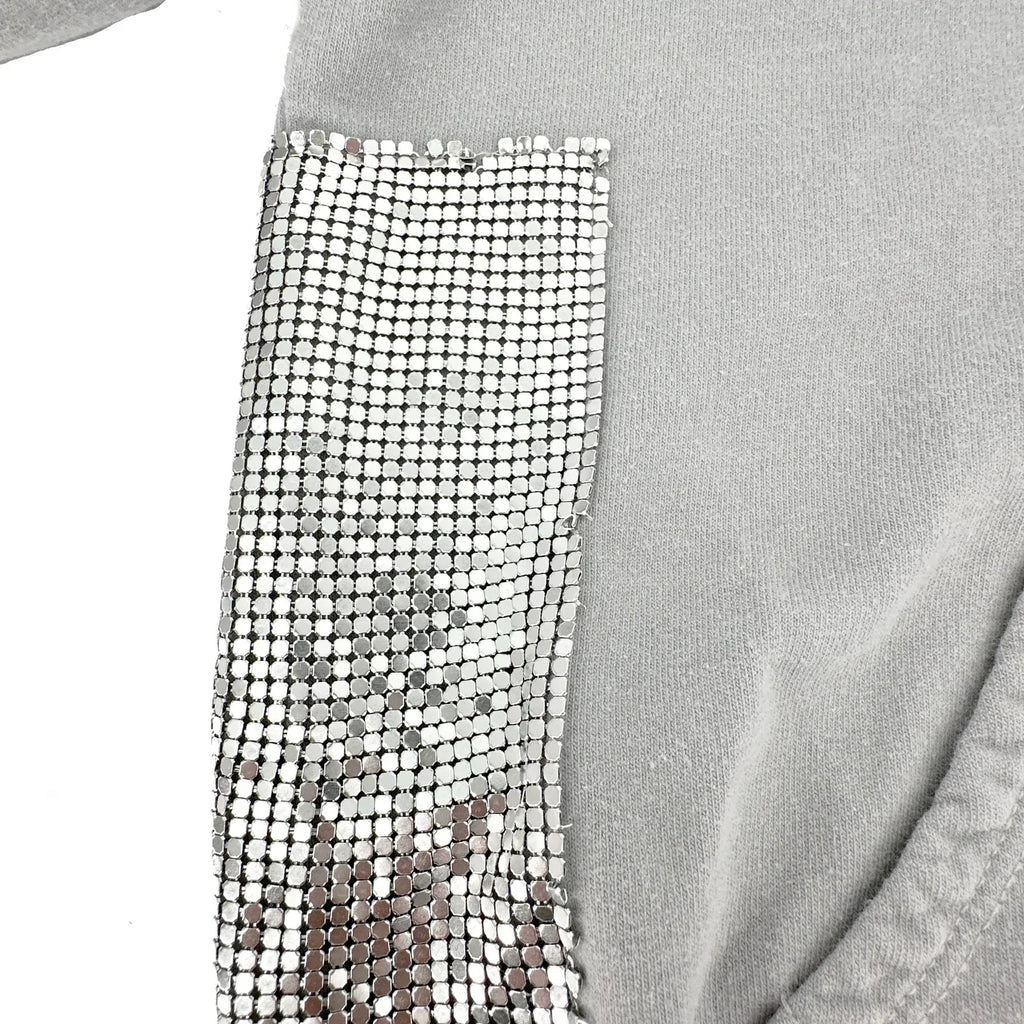 PRIMP Sequin Zip Hoodie in Grey & Silver S - flyKAMP