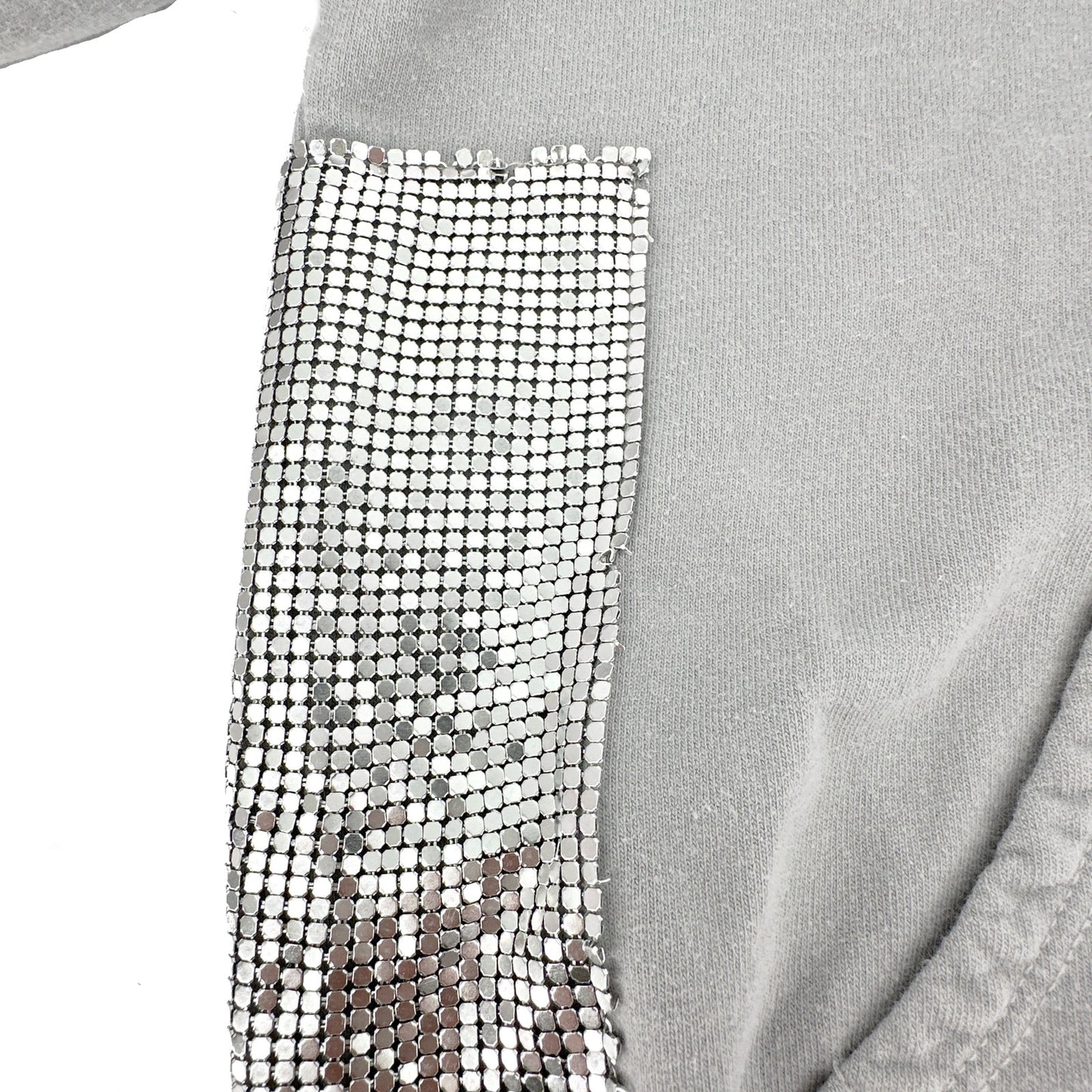 PRIMP Sequin Zip Hoodie in Grey & Silver S