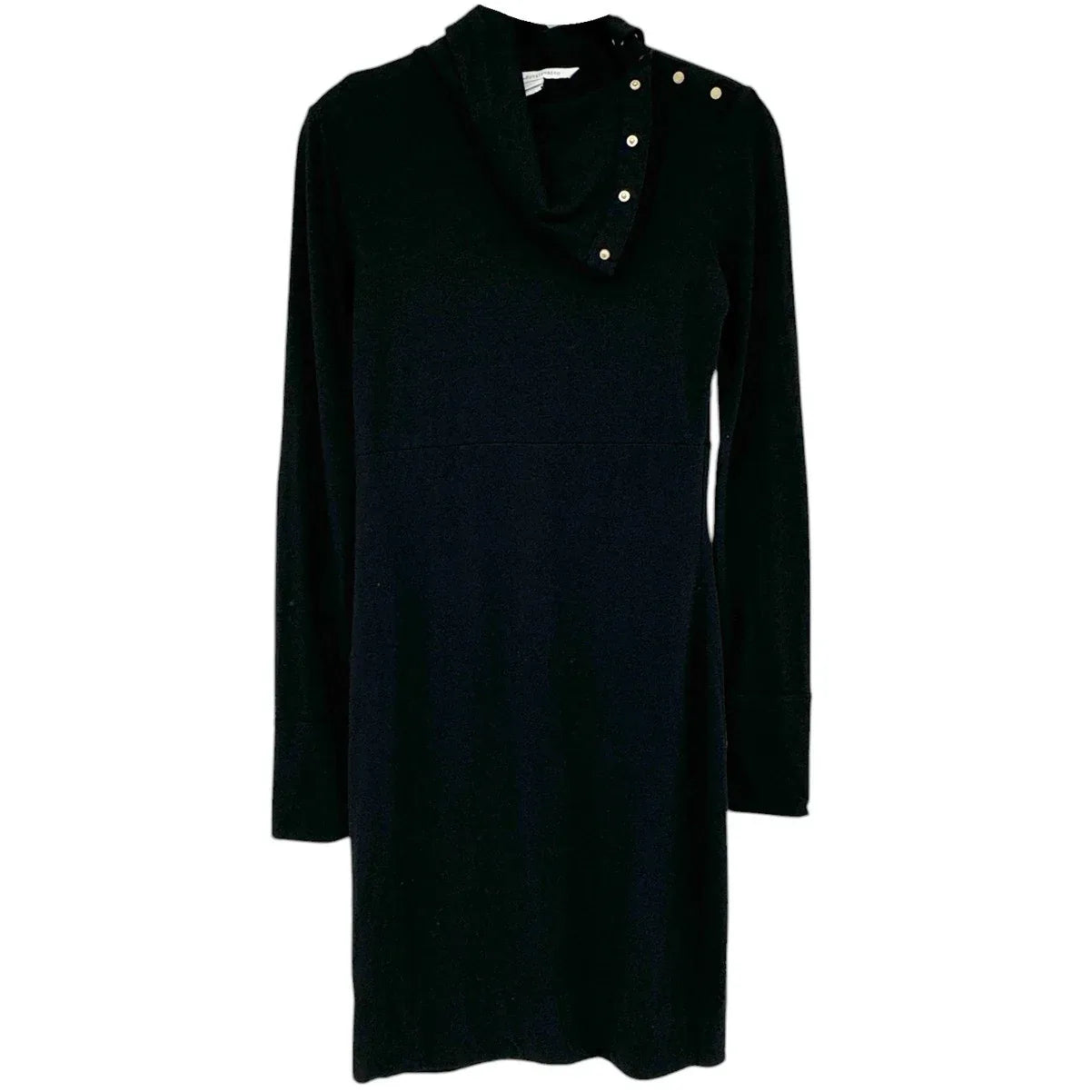 DIANE Von FURSTENBERG DVF Turtle Cotton Knit Sheath Dress S - flyKAMP