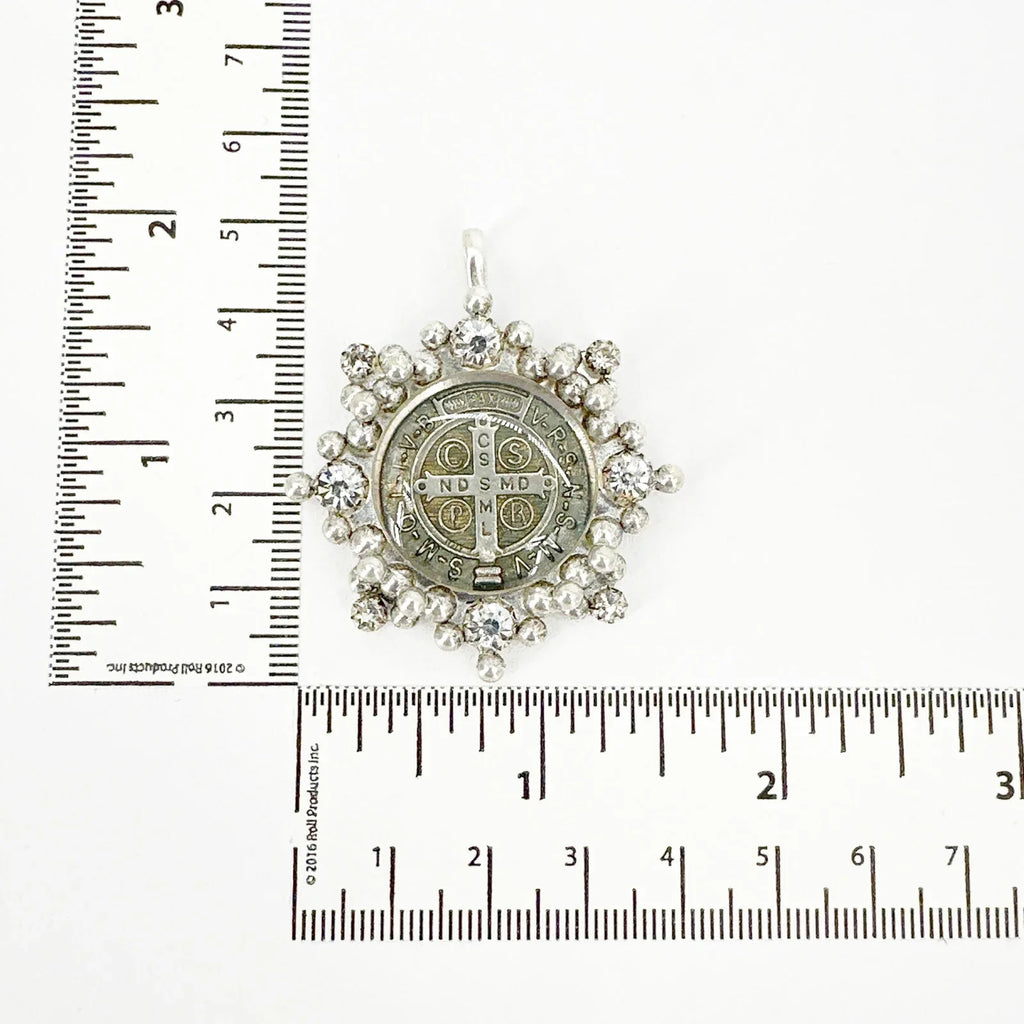 VIRGINS SAINTS & ANGELS VSA Cloister San Benito Medallion in Silver - flyKAMP