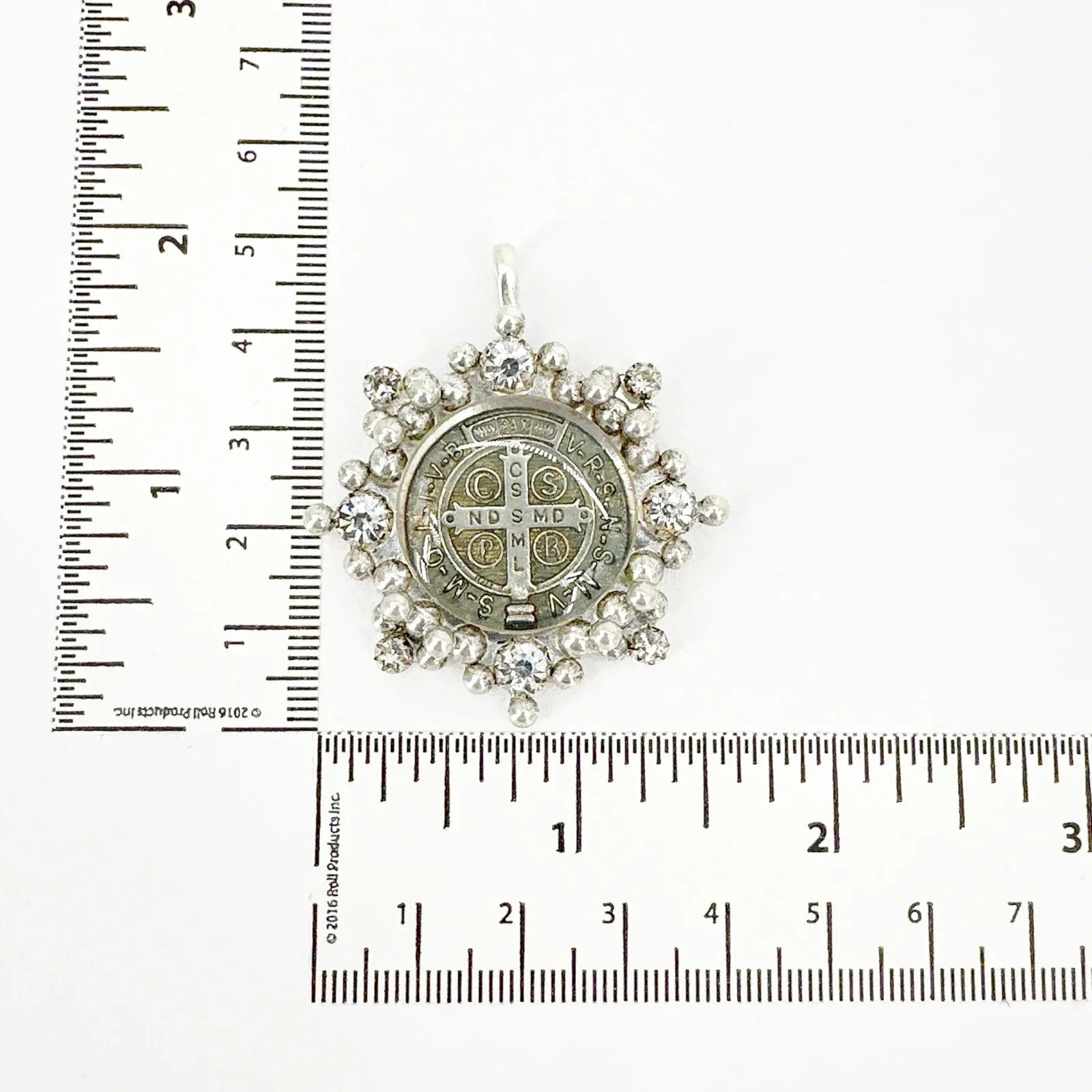 VIRGINS SAINTS & ANGELS VSA Cloister San Benito Medallion in Silver - flyKAMP