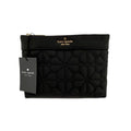 KATE SPADE New York Spade Flower Quilted Cosmetic Pouch in Black - flyKAMP