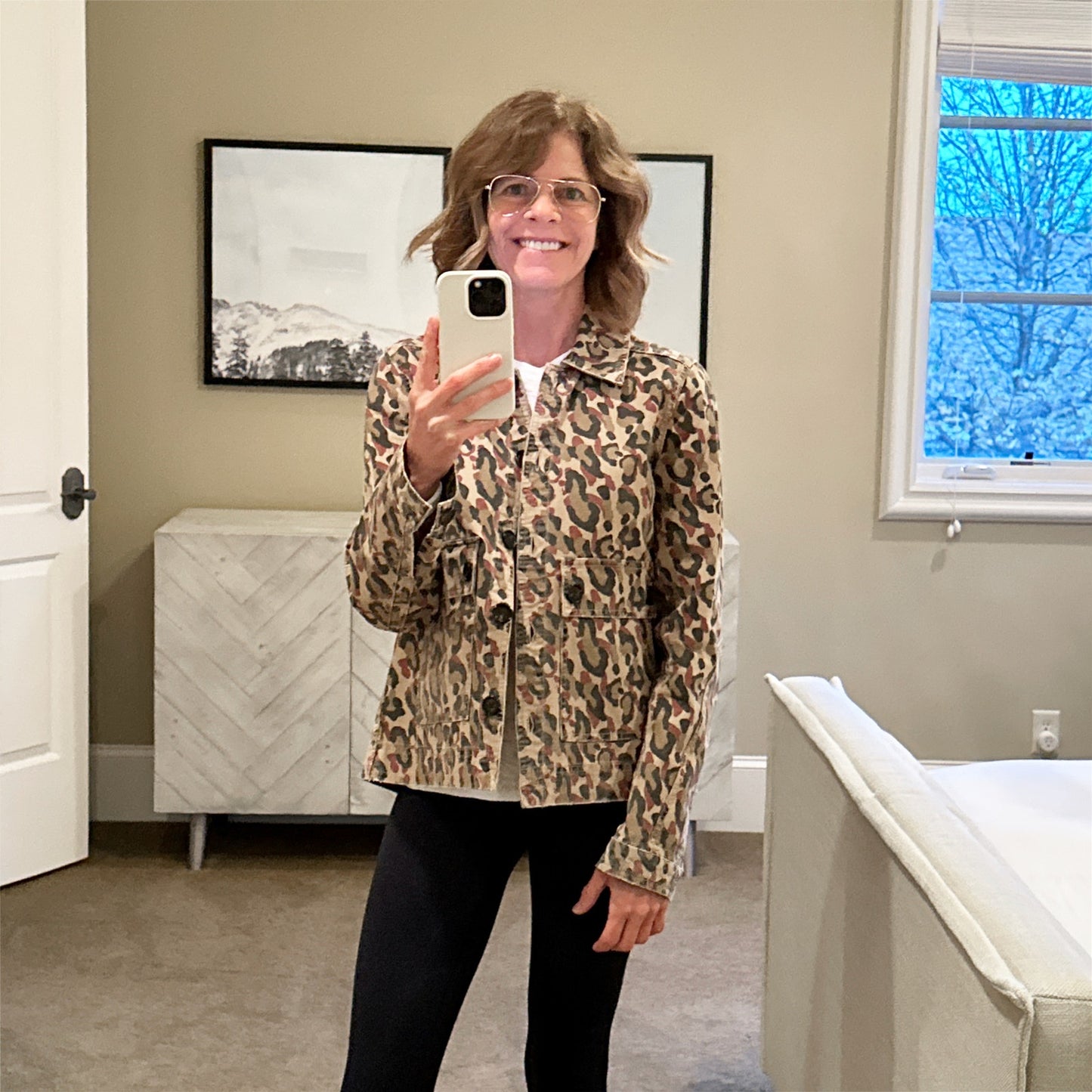 VERONICA BEARD Mercer Leopard Print Jacket S