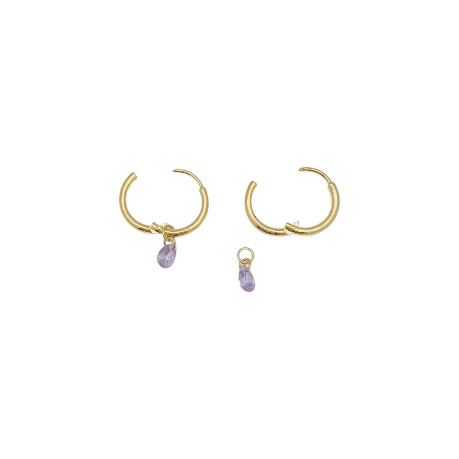COMPLETEDWORKS Cubic Zirconia & Gold Vermeil Hoop Earrings COMPLETEDWORKS